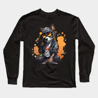Cool Graffitti Doggy Dog Long Sleeve T-Shirt